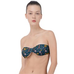 Dog Paw Colorful Fabrics Digitally Classic Bandeau Bikini Top  by Wav3s