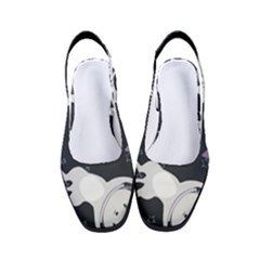 Space Cat Illustration Pattern Astronaut Women s Classic Slingback Heels by Wav3s