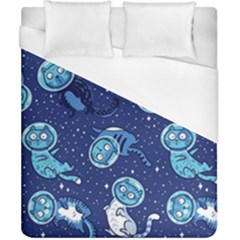 Cat Spacesuit Space Suit Astronaut Pattern Duvet Cover (california King Size) by Wav3s