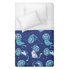 Cat Spacesuit Space Suit Astronaut Pattern Duvet Cover (single Size) by Wav3s