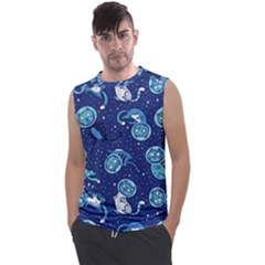 Cat Spacesuit Space Suit Astronaut Pattern Men s Regular Tank Top by Wav3s