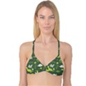 Cute Dinosaur Pattern Reversible Tri Bikini Top View1