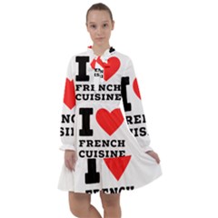 I Love French Cuisine All Frills Chiffon Dress by ilovewhateva