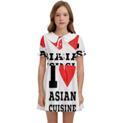 I Love Asian Cuisine Kids  Sweet Collar Dress by ilovewhateva