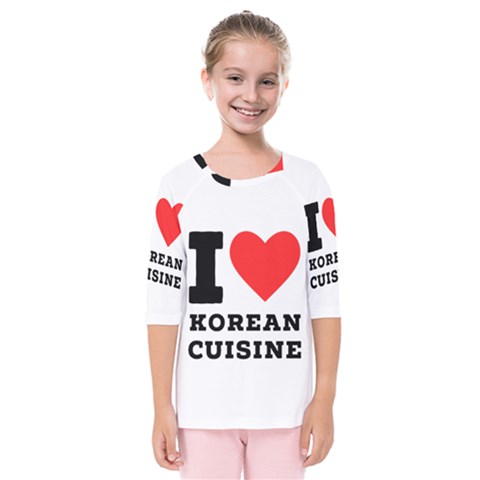 I Love Korean Cuisine Kids  Quarter Sleeve Raglan Tee by ilovewhateva