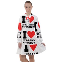 I Love Italian Cuisine All Frills Chiffon Dress by ilovewhateva