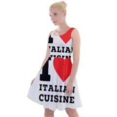 I Love Italian Cuisine Knee Length Skater Dress by ilovewhateva