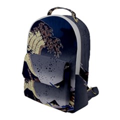 The Great Wave Off Kanagawa Japanese Waves Flap Pocket Backpack (large) by Vaneshop