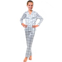 Mesh Kids  Satin Long Sleeve Pajamas Set by zhou