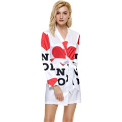 I Love Junk Food Long Sleeve Satin Robe by ilovewhateva