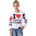 I love sweet food Kids  Long Sleeve Tee with Frill  View1