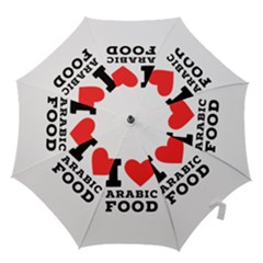 I Love Arabic Food Hook Handle Umbrellas (large) by ilovewhateva