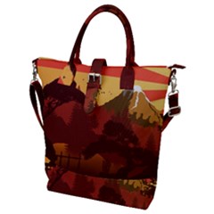 Japan Art Illustration Buckle Top Tote Bag by Grandong