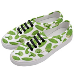 Vegetable Pattern With Composition Broccoli Women s Classic Low Top Sneakers by Grandong