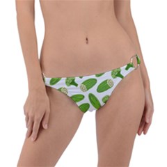 Vegetable Pattern With Composition Broccoli Ring Detail Bikini Bottoms by Grandong