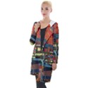 The City Style Bus Fantasy Architecture Art Hooded Pocket Cardigan View1