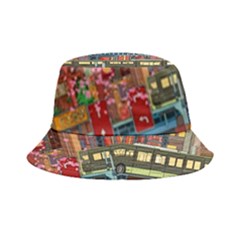 The City Style Bus Fantasy Architecture Art Bucket Hat by Grandong