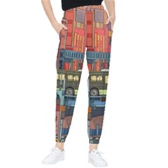 The City Style Bus Fantasy Architecture Art Women s Tapered Pants by Grandong