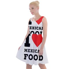 I Love Mexican Food Knee Length Skater Dress by ilovewhateva