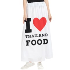 I Love Thailand Food Maxi Chiffon Skirt by ilovewhateva