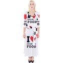 I love Spanish food Quarter Sleeve Wrap Maxi Dress View1