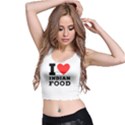 I love Indian food Crop Top View2