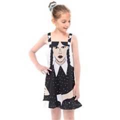 Wednesday Addams Kids  Overall Dress by Fundigitalart234