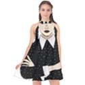 Wednesday addams Halter Neckline Chiffon Dress  View1