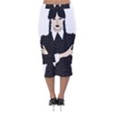 Wednesday addams Velvet Midi Pencil Skirt View2