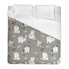 Cute Cat Pattern Cartoon Duvet Cover (full/ Double Size) by Cowasu