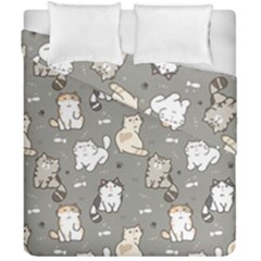 Cute Cat Pattern Cartoon Duvet Cover Double Side (california King Size) by Cowasu