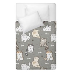 Cute Cat Pattern Cartoon Duvet Cover Double Side (single Size) by Cowasu