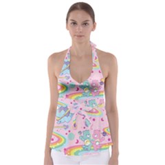 Bears Kawaii Pattern Babydoll Tankini Top by Cowasu