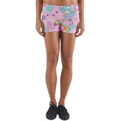 Bears Kawaii Pattern Yoga Shorts by Cowasu