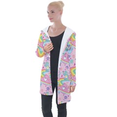 Bears Kawaii Pattern Longline Hooded Cardigan by Cowasu