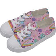 Bears Kawaii Pattern Kids  Low Top Canvas Sneakers by Cowasu