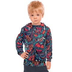 Japanese Graffiti Kids  Hooded Pullover by Cowasu