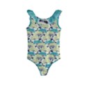 Flora Nature Color Japanese Patterns Kids  Frill Swimsuit View1