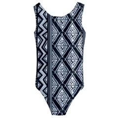 Tribal African Pattern Kids  Cut-out Back One Piece Swimsuit by Cowasu