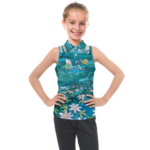 Psychedelic Adventure Kids  Sleeveless Polo Tee by Cowasu