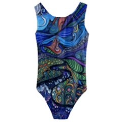 Psychedelic Landscape Kids  Cut-out Back One Piece Swimsuit by Cowasu