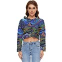 Psychedelic Landscape Women s Lightweight Cropped Hoodie View1