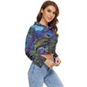 Psychedelic Landscape Women s Lightweight Cropped Hoodie View3