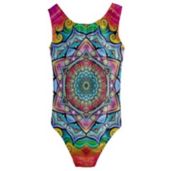 Mandalas Psychedelic Kids  Cut-out Back One Piece Swimsuit by Cowasu