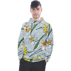 Narcissus Floral Botanical Flowers Men s Pullover Hoodie by Cowasu