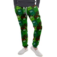 Green Monster Cartoon Seamless Tile Abstract Men s Jogger Sweatpants by Bangk1t