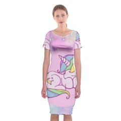 Unicorn Stitch Classic Short Sleeve Midi Dress by Bangk1t