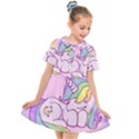 Unicorn Stitch Kids  Short Sleeve Shirt Dress View1