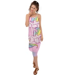 Unicorn Stitch Waist Tie Cover Up Chiffon Dress by Bangk1t