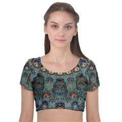 Saint Petersburg  Architecture Velvet Short Sleeve Crop Top  by Bangk1t